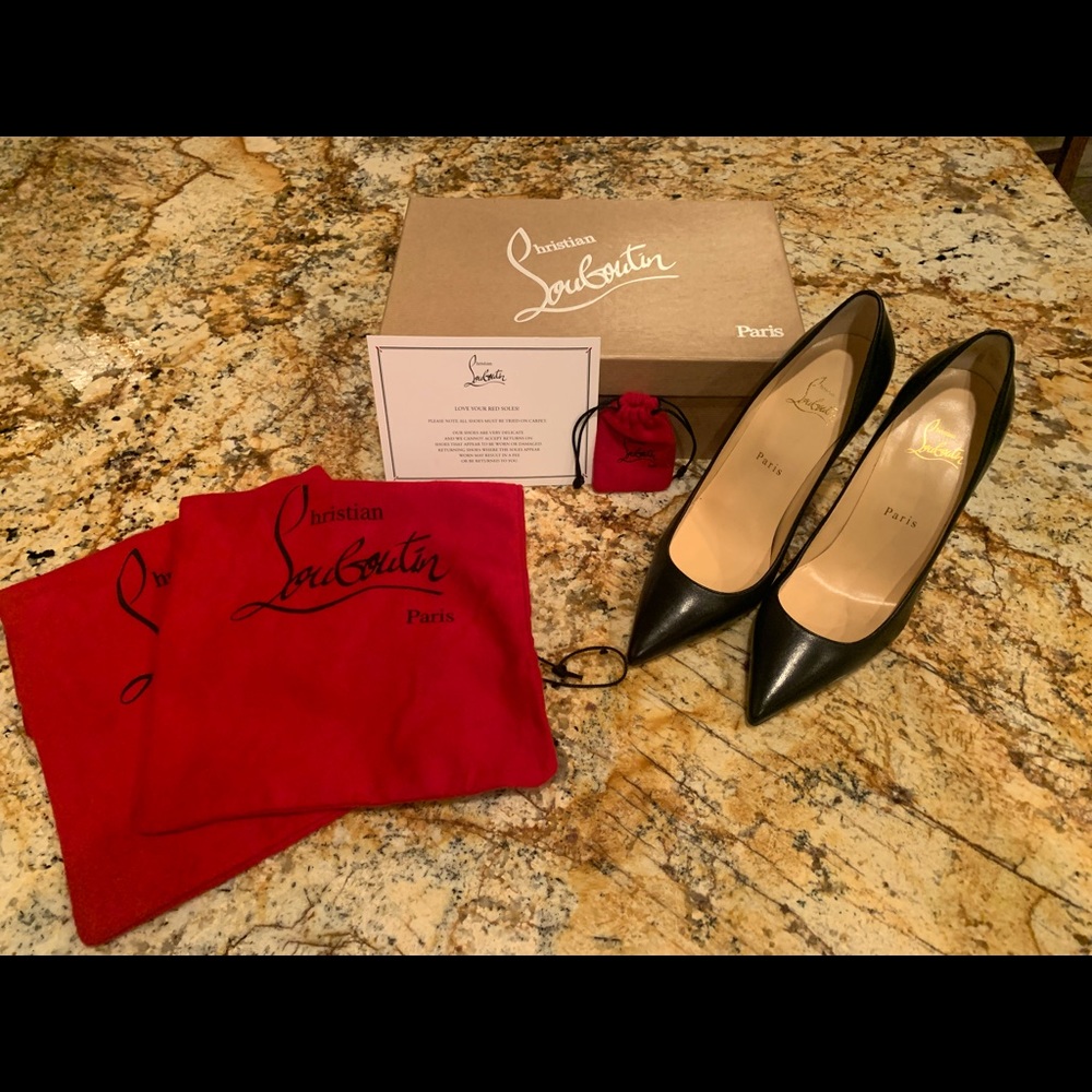 Christian Louboutin Heels, Black, Size 8